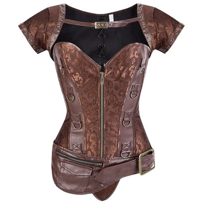 Womens Viking Cosplay Four-Piece Viking Corset