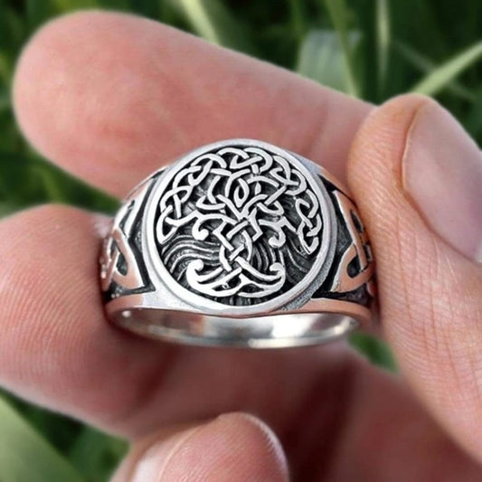 European and American Viking Celtic Tree of Life Ring