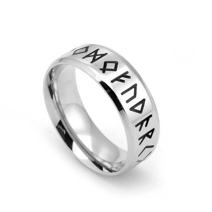 Titanium Rune Lettering Ring