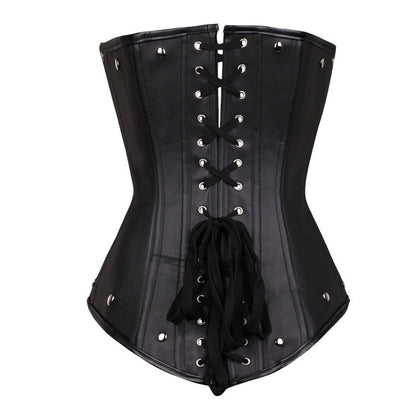 European Faux Leather Court Corset