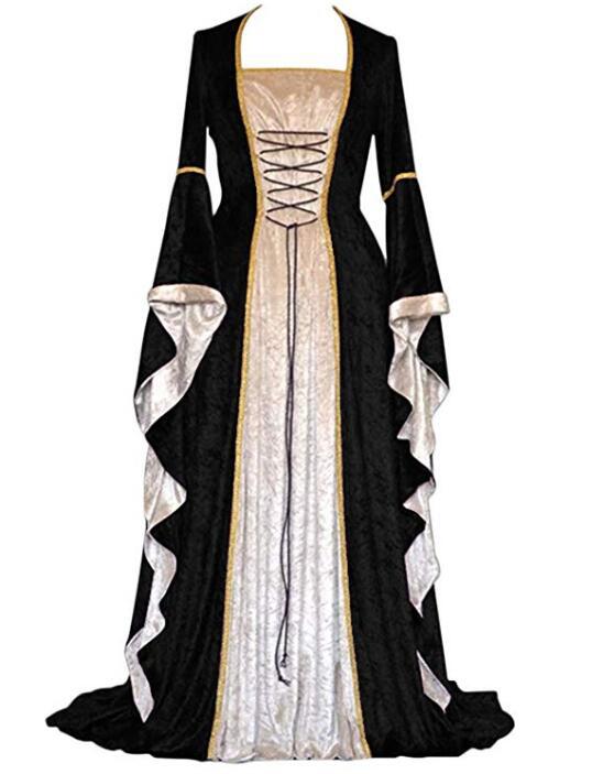 Medieval palace gold velvet dress