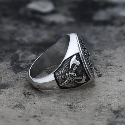 Alloy Viking Totem Ring