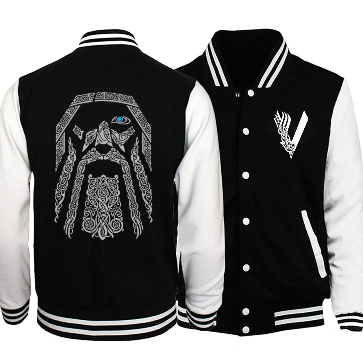 Viking Legend Odin Cardigan Baseball Jersey