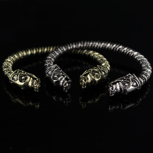 Fenrir Viking Men'S Pagan Alloy Bracelet