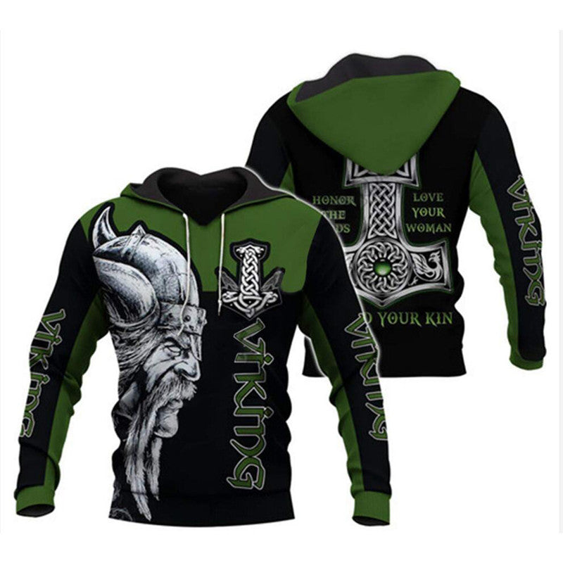 Jing Viking Warrior 3D Print Hoodie