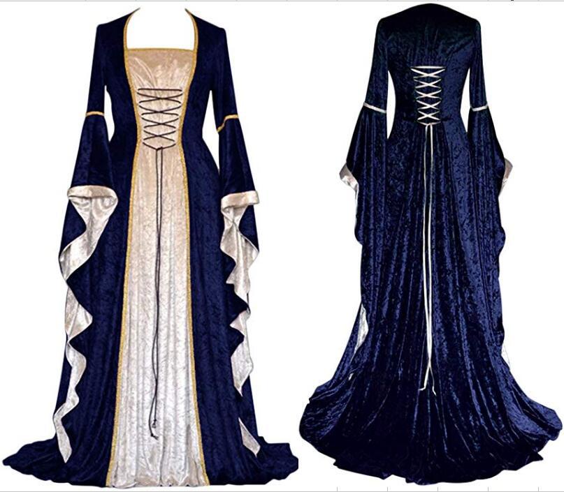 Medieval palace gold velvet dress