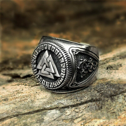 Viking Odin alloy ring