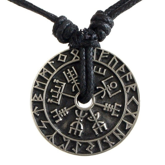 Hollow Viking Ethnic Style Rune Pendant Necklace