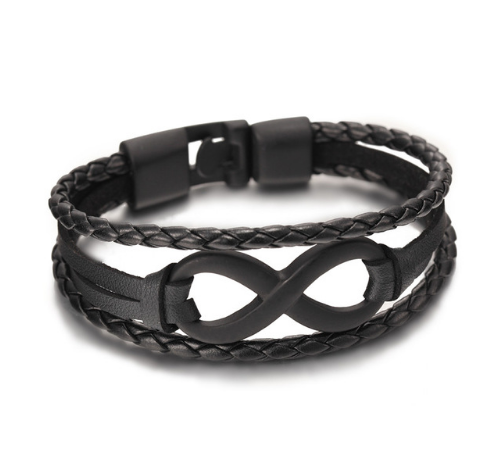 Infinity Leather Bracelet