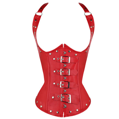 European Faux Leather Court Corset