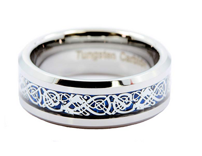 Silver Tungsten Celtic Ring