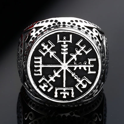 Nordic Compass Stainless Steel Ring