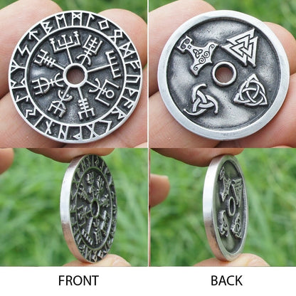 Hollow Viking Ethnic Style Rune Pendant Necklace