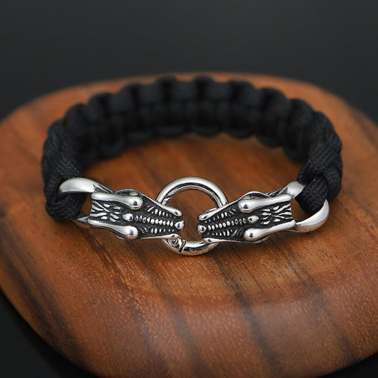 Men's Norse Viking Mythology Stainless Steel Faucet Bracelet