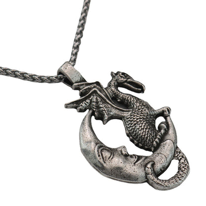 Viking Ancient Dinosaur Viking Necklace Retro Men