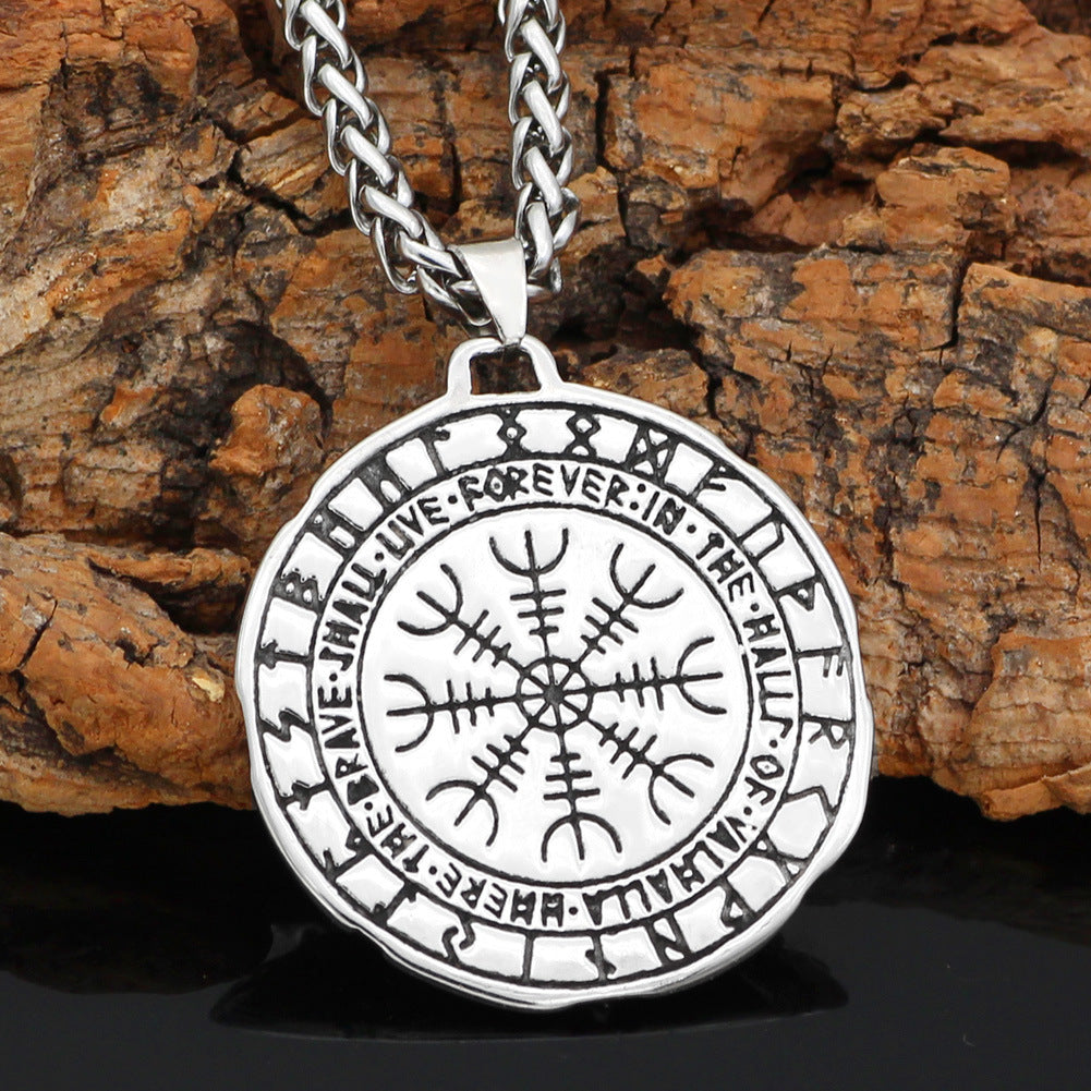 Viking Odin Compass Necklace Meter Magnet