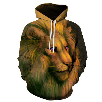 3D Wolf Print Zip Up/ Hoodies