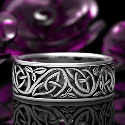 Viking Wolf Celtic Werewolf Men's Ring