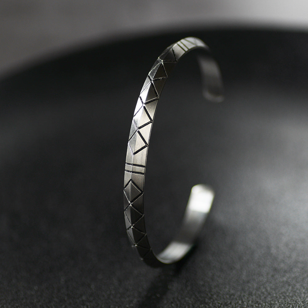 Vintage Viking Style Stainless Steel Bracelet