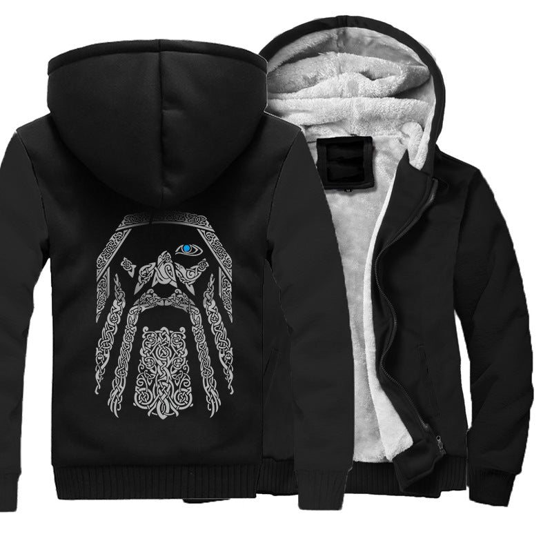 Warm Hoodie Viking Legend Clothing Zipper Coat