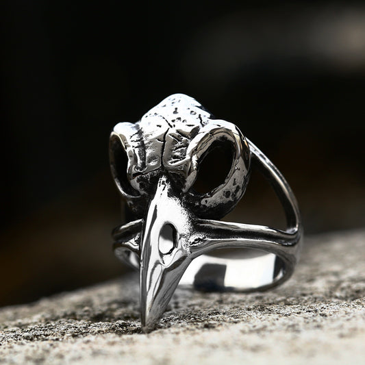 Nordic Viking Raven Stainless Steel Ring