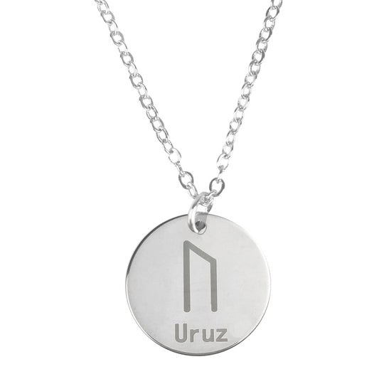 Vintage Rune Letters Stainless Steel Viking Necklace