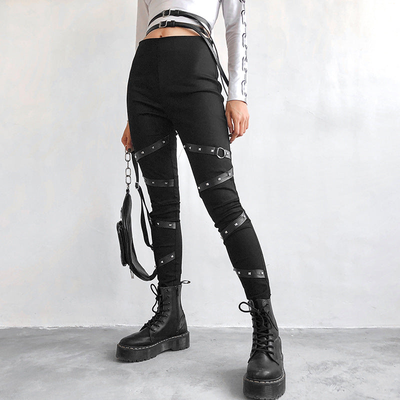 Push Up Black Gothic Leggings