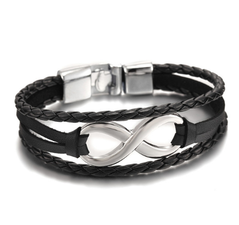 Infinity Leather Bracelet