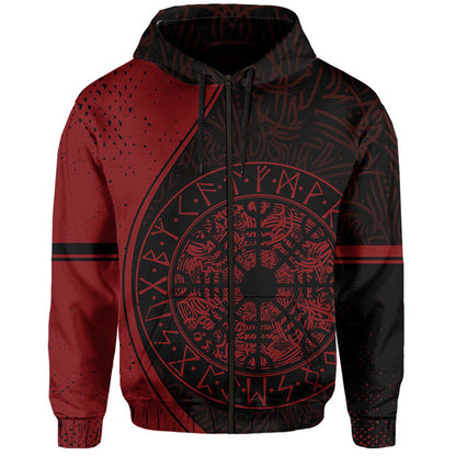 3D Warrior Series Printed Zip Hoodie Sweatshirts