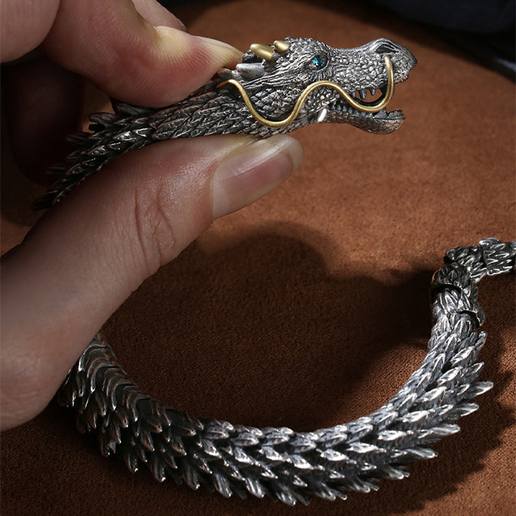 Dragon Head Copper Treated - Stainless Steel Infinity Bracelet