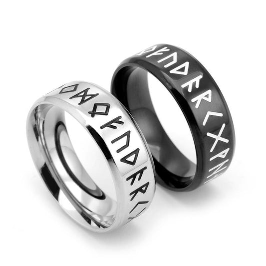 Titanium Rune Lettering Ring