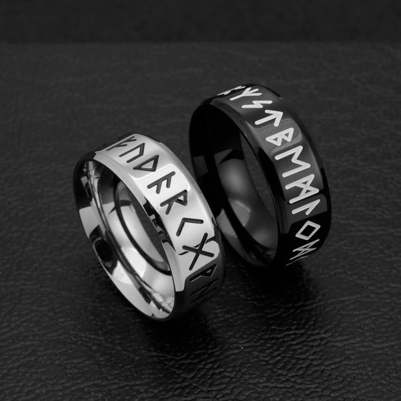 Titanium Rune Lettering Ring