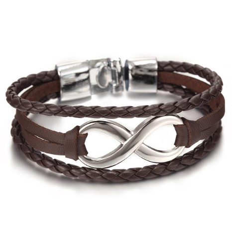 Infinity Leather Bracelet