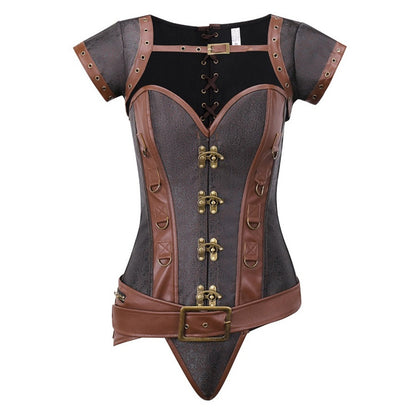 Womens Viking Cosplay Four-Piece Viking Corset