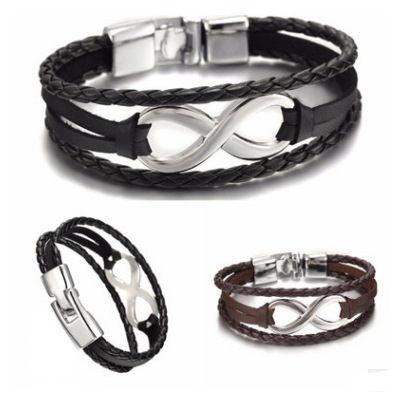 Infinity Leather Bracelet