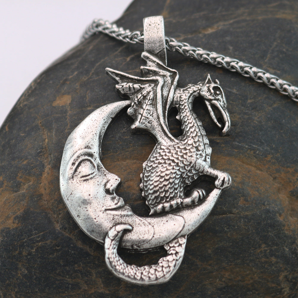 Viking Ancient Dinosaur Viking Necklace Retro Men