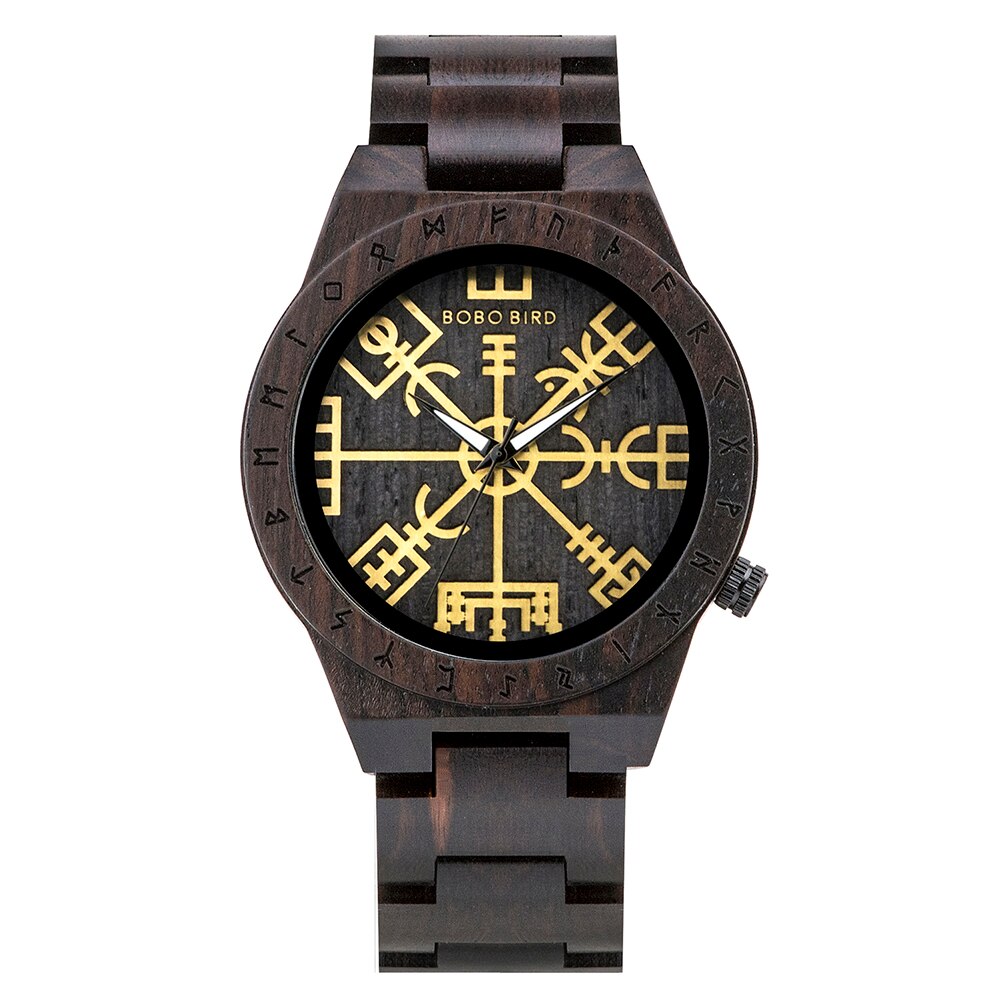 BOBO BIRD Wooden Watch Viking Men Watches