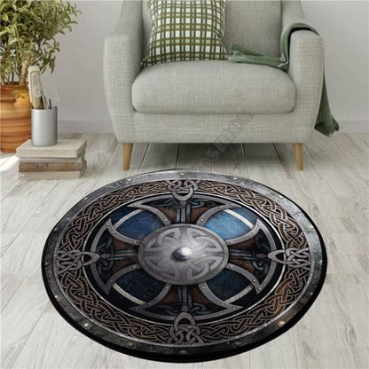 3D Rug Non-slip Mat - Protection Shield Print/ Fenrir Symbol