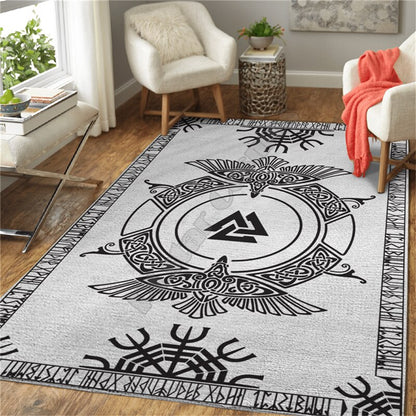 Viking Area Rugs Large 3D Print/ Fenrir/ Celtic Raven - Home Decor