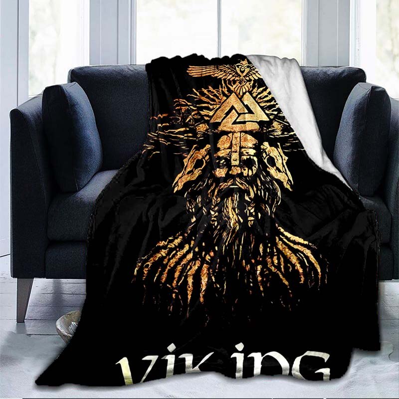 Scandinavian Norse Runes / Axes- 3D Soft Throw Blankets  Lightweight Flannel Blanket