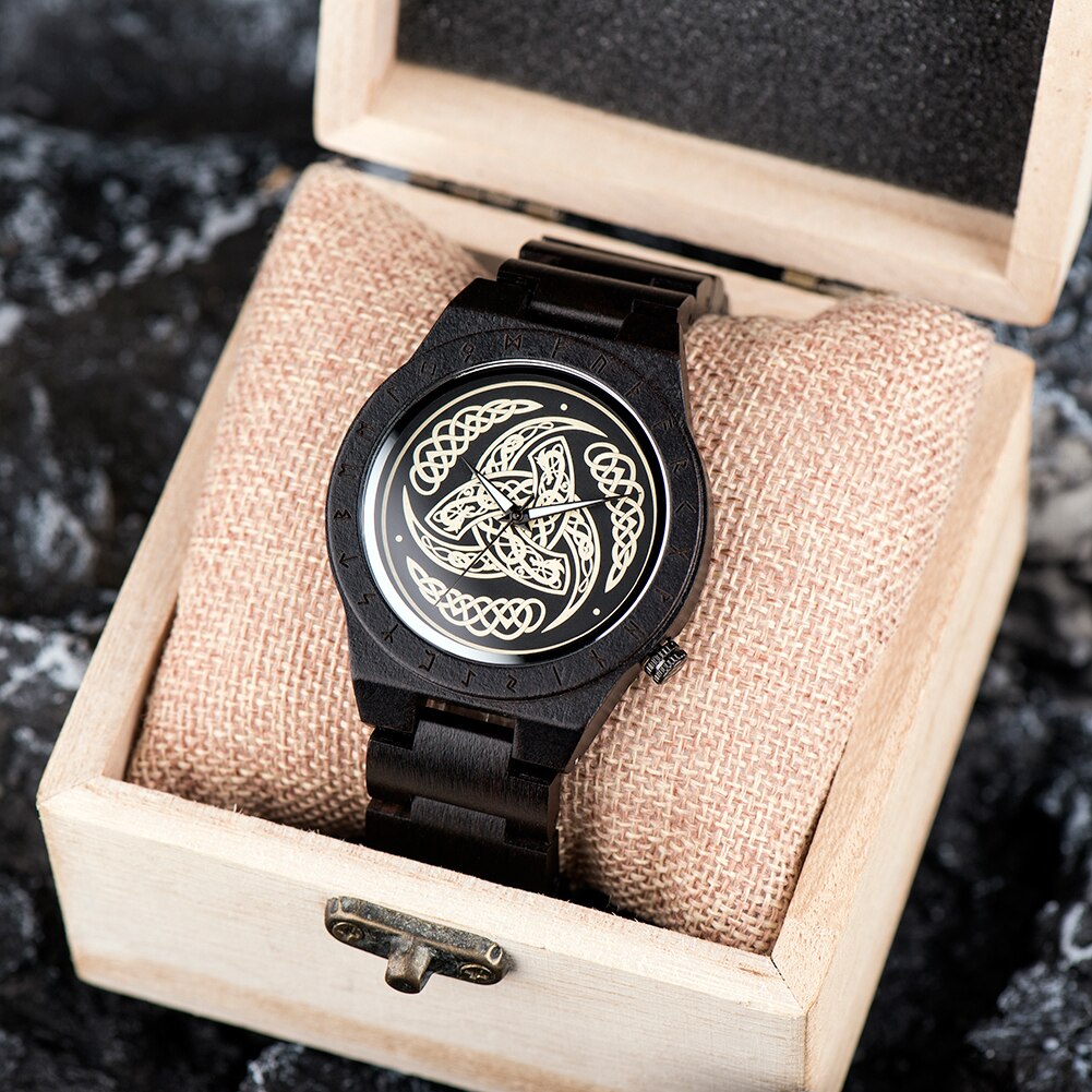 BOBO BIRD Wooden Watch Viking Men Watches