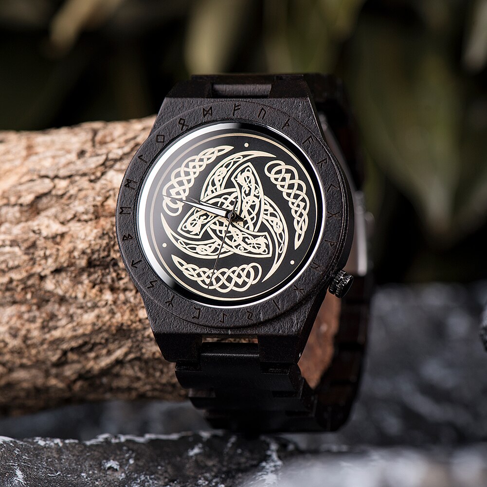 BOBO BIRD Wooden Watch Viking Men Watches