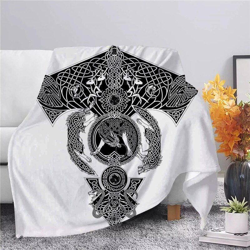 Viking Warrior Fleece Blanket