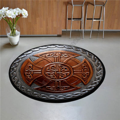 3D Rug Non-slip Mat - Protection Shield Print/ Fenrir Symbol