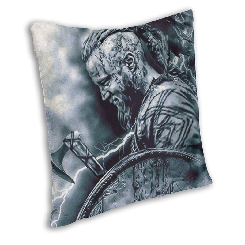 Ragnar Lothbrok Vikings Throw Pillow Decor Home Viking King Luxury Cushion Cover Velvet Pillowcase