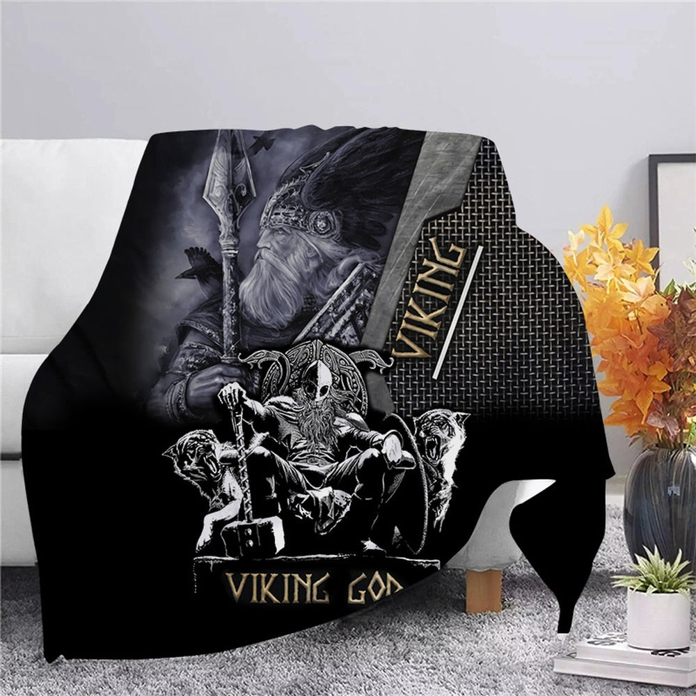 Viking Warrior Fleece Blanket