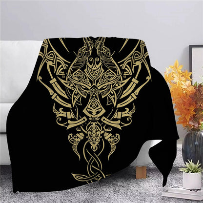 Viking Warrior Fleece Blanket