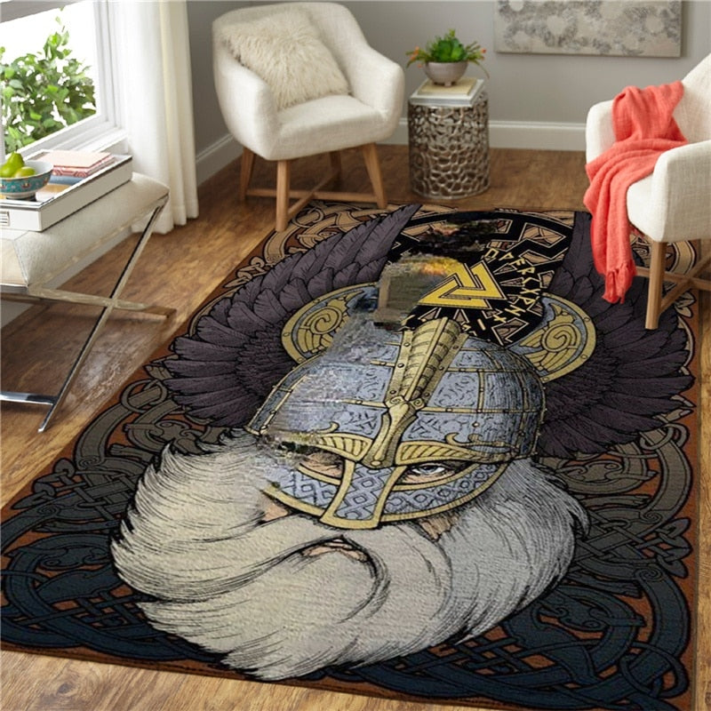 3D Celtic/Norse Area Rugs for Living Room / Bedroom Non-slip Home Decor