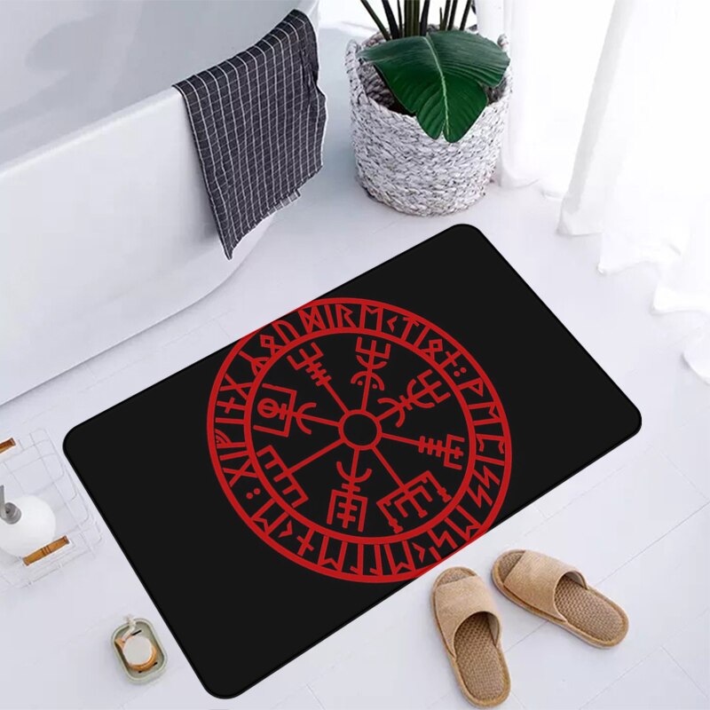 Decorative Floor Mats/ Bath/Doormat- Viking Compass 'Vefvisir' /Protective Shield