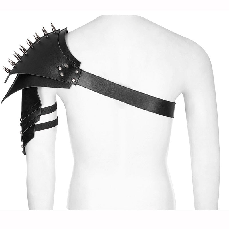 Medieval Spiked Shoulder Armour Leather Costume